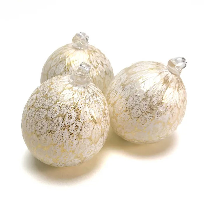 La Fornasotta Rings Christmas bauble Murrina white