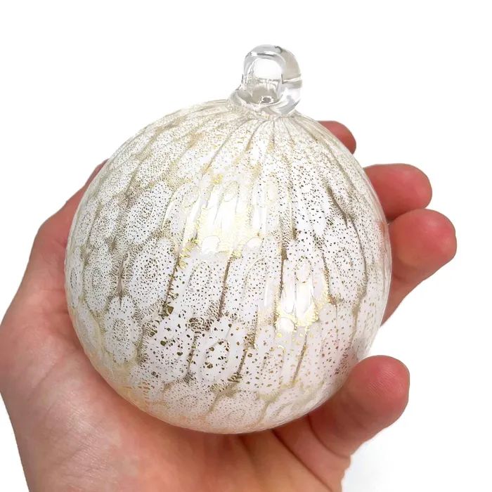 La Fornasotta Rings Christmas bauble Murrina white