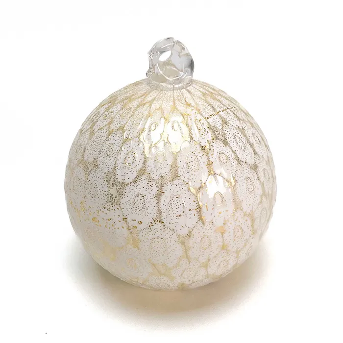 La Fornasotta Rings Christmas bauble Murrina white