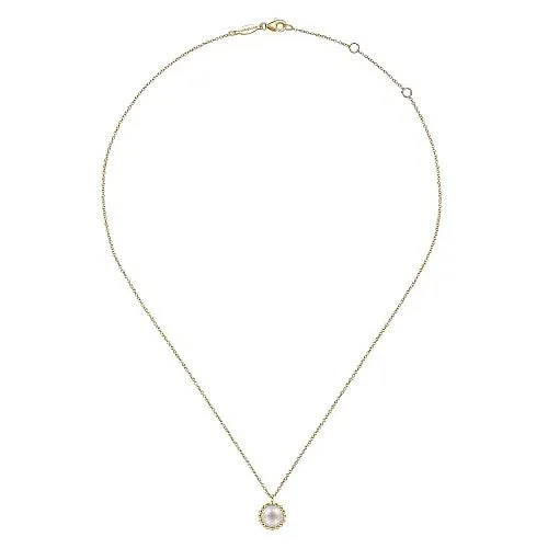 Necklaces GABRIEL CO 14K Yellow Gold Bujukan Pearl Pendant Necklace