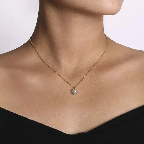 Necklaces GABRIEL CO 14K Yellow Gold Bujukan Pearl Pendant Necklace