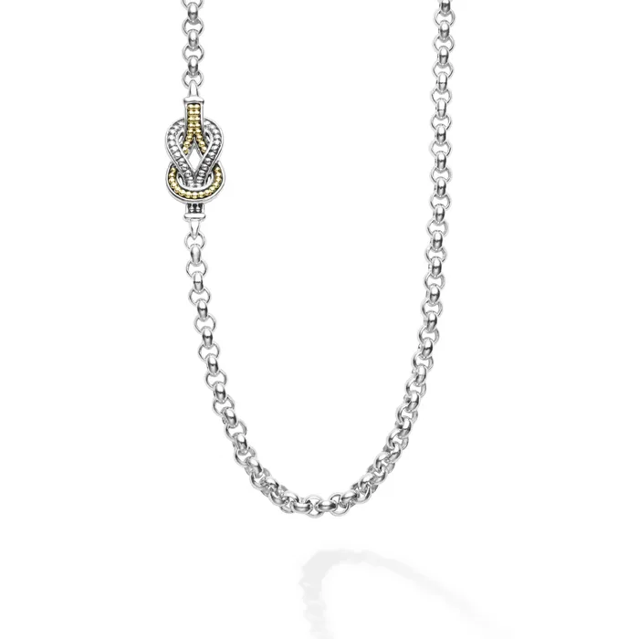 Newport Four Station TwoTone Knot Necklace LAGOS Necklaces