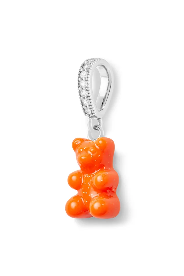 Nostalgia bear Pave connector Silver plated Fuego Crystal Haze Jewelry Rings