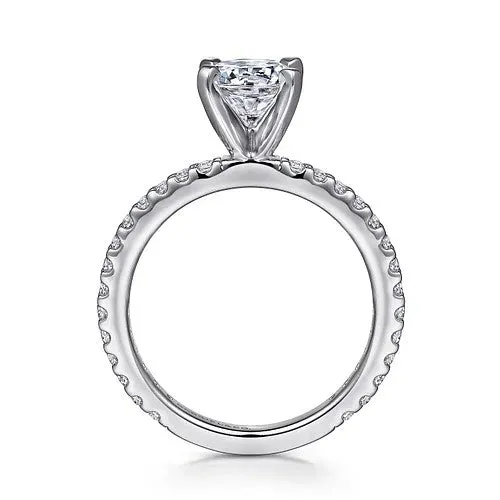 Rings Logan 14K White Gold Round Diamond Engagement Ring GABRIEL CO