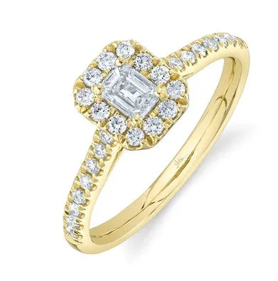 Rings SHY CREATIONS 030CTCTREMERALD 032CTSIDE DIAMOND ENGAGEMENT RING