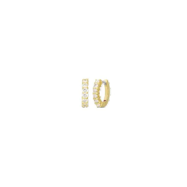 ROBERTO COIN 18K GOLD HUGGY DIAMOND EARRINGS Earrings
