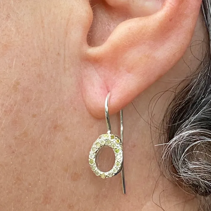 Rosa Maria Bo 114 Silver and Diamond Earrings Rosa Maria Earrings