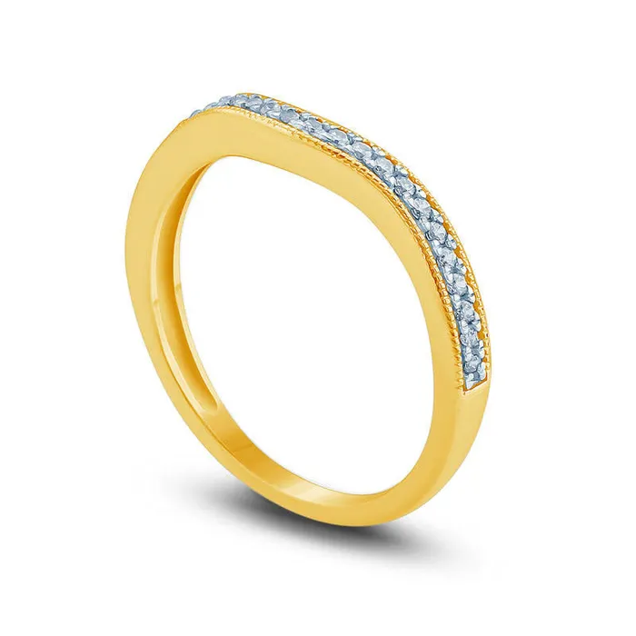 017 CT TW Natural Diamond Antique VintageStyle Contour Wedding Band in Solid 10K Yellow Gold Goldia Rings 017 CT TW Natural Diamond Antique VintageStyle Contour Wedding Band in Solid 10K Yellow Gold Goldia Rings