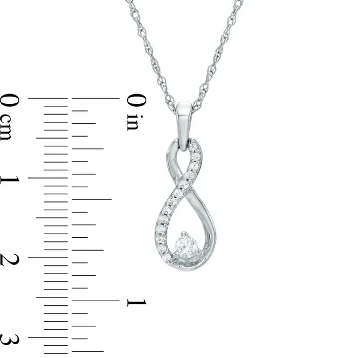 017 CT TW Natural Diamond Infinity Pendant in 10K White Gold Goldia Necklaces 017 CT TW Natural Diamond Infinity Pendant in 10K White Gold Goldia Necklaces