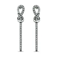 02 CT TW Diamond Infinity Loop Drop Earrings in Sterling Silver Goldia Earrings 02 CT TW Diamond Infinity Loop Drop Earrings in Sterling Silver Goldia Earrings