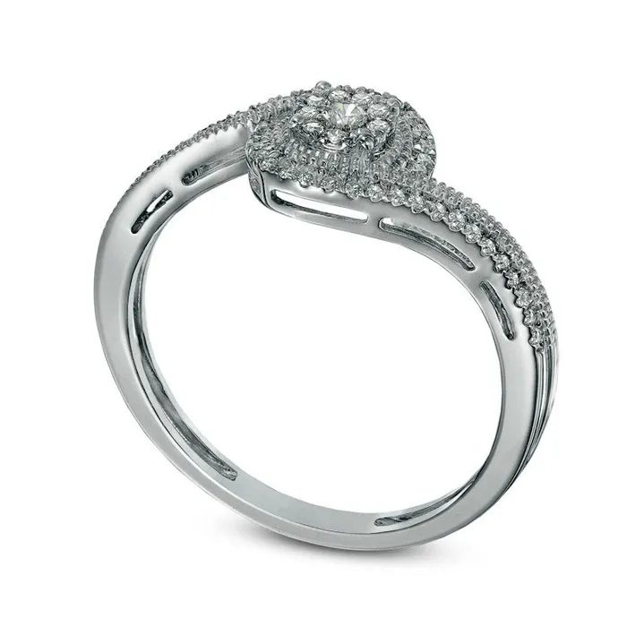 020 CT TW Composite Natural Diamond Swirl Bypass Promise Ring in Sterling Silver Goldia Rings 020 CT TW Composite Natural Diamond Swirl Bypass Promise Ring in Sterling Silver Goldia Rings