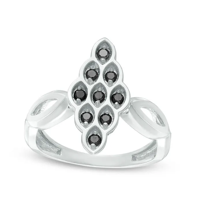020 CT TW Enhanced Black Natural Diamond Marquise Ring in Sterling Silver Goldia Rings 020 CT TW Enhanced Black Natural Diamond Marquise Ring in Sterling Silver Goldia Rings