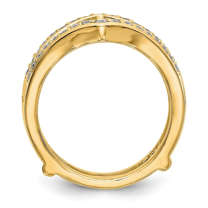 047ct CZ Solid Real 14K Yellow Gold GuardRing Goldia PreStyled Sets