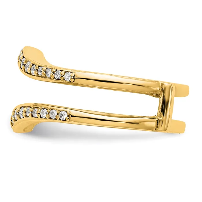 047ct CZ Solid Real 14K Yellow Gold GuardRing Goldia PreStyled Sets