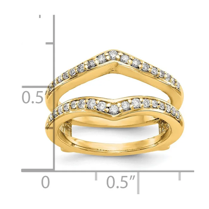 047ct CZ Solid Real 14K Yellow Gold GuardRing Goldia PreStyled Sets