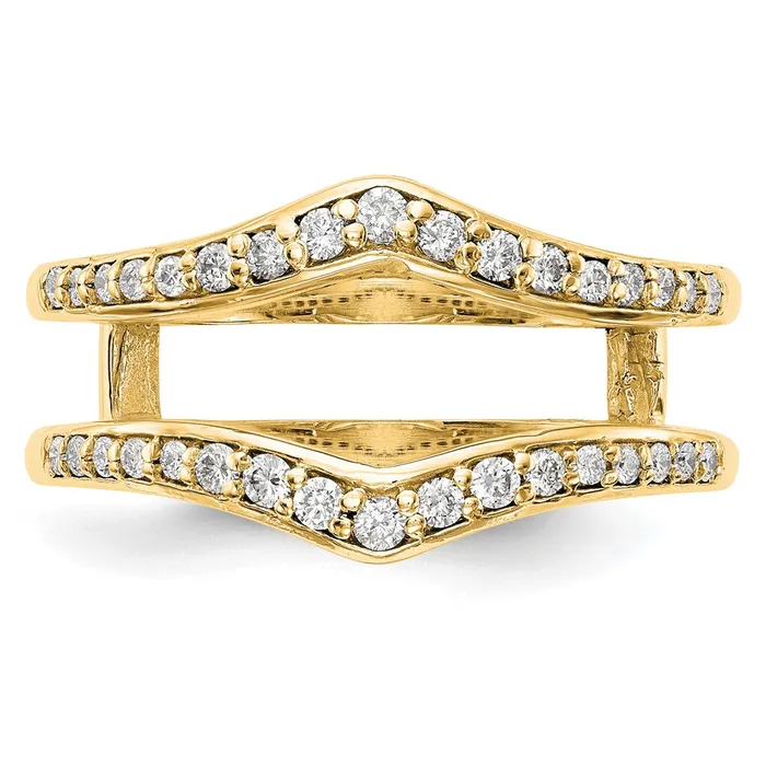 047ct CZ Solid Real 14K Yellow Gold GuardRing Goldia PreStyled Sets