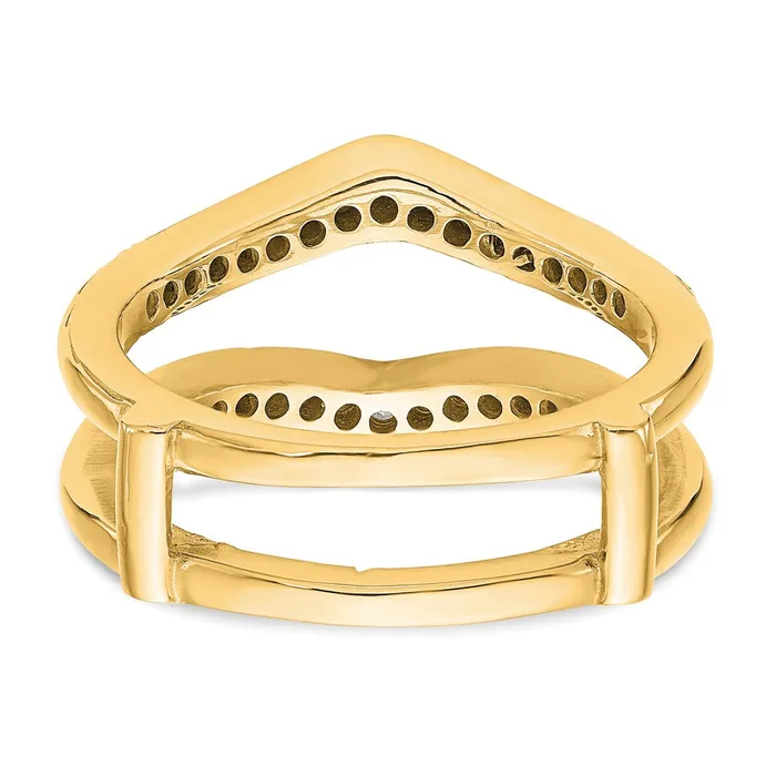 047ct CZ Solid Real 14K Yellow Gold GuardRing Goldia PreStyled Sets