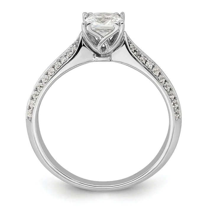 050ct CZ Solid Real 14k White Polish 12ct Cushion Engagement Dia Ring Goldia Rings