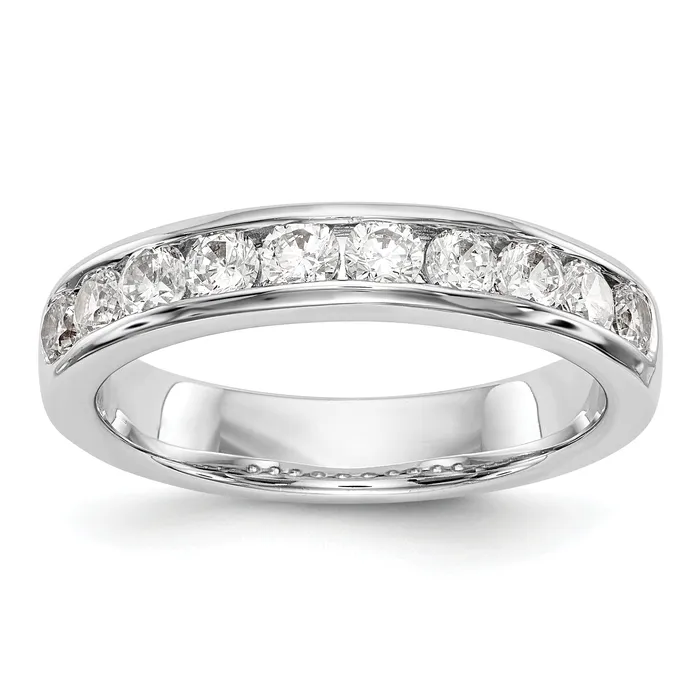 079ct CZ Solid Real 14K White Gold 1027mm Stone Wedding Band Ring Goldia Rings 079ct CZ Solid Real 14K White Gold 1027mm Stone Wedding Band Ring Goldia Rings