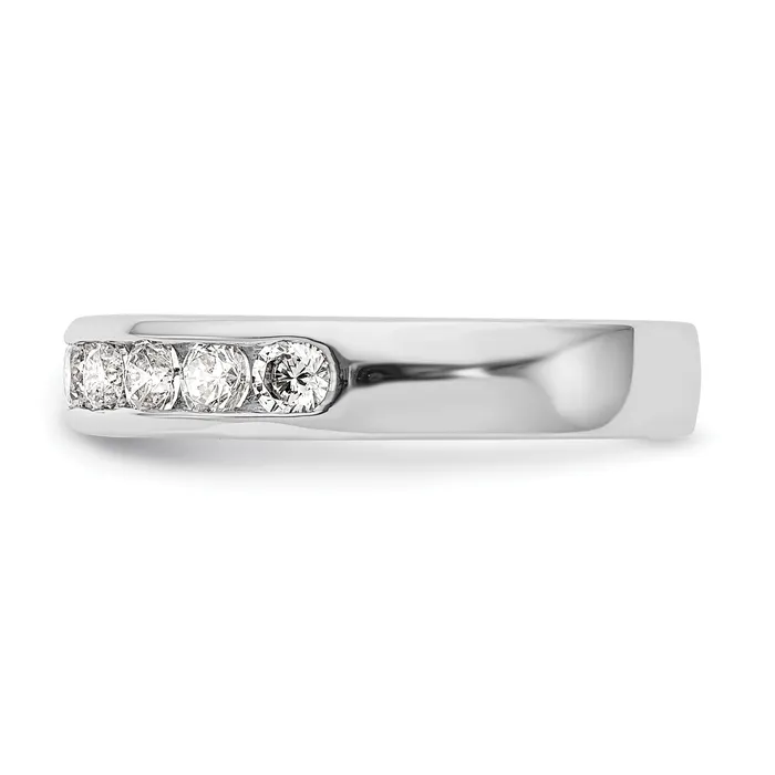 079ct CZ Solid Real 14K White Gold 1027mm Stone Wedding Band Ring Goldia Rings