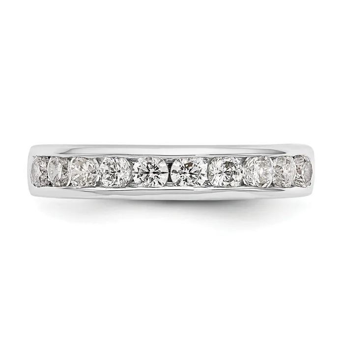 079ct CZ Solid Real 14K White Gold 1027mm Stone Wedding Band Ring Goldia Rings