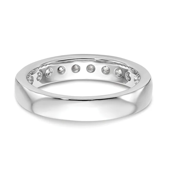 079ct CZ Solid Real 14K White Gold 1027mm Stone Wedding Band Ring Goldia Rings