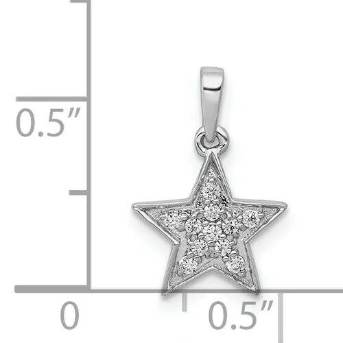110ct 14K Yellow White or Rose Gold Diamond Star Pendant Celestial Gift Jewelry Goldiacom Necklaces