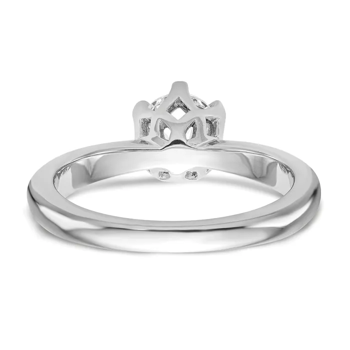 125ct CZ Solid Real 14k White Gold Solitaire Engagement Ring Goldia Rings