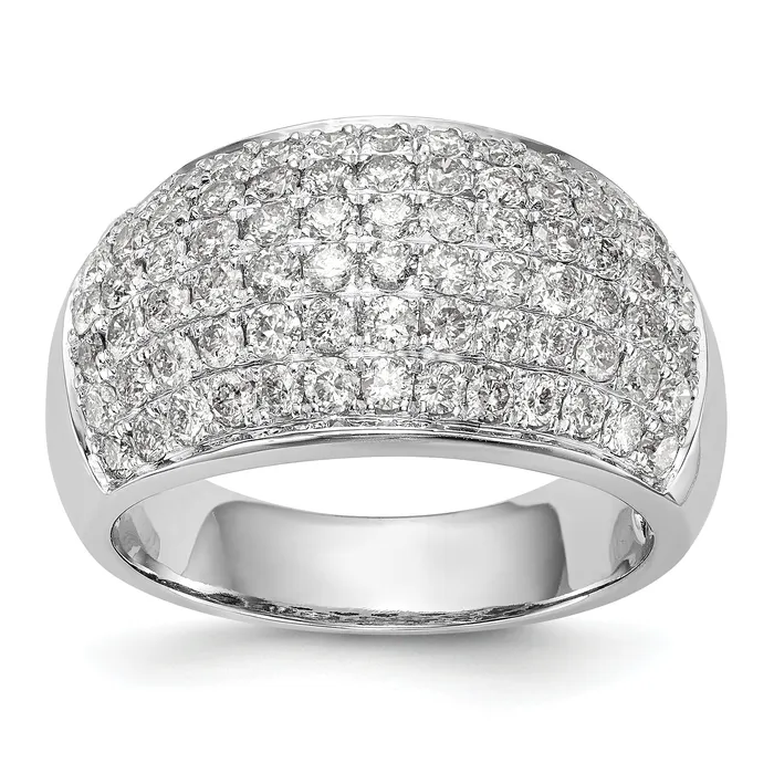 170ct CZ Solid Real 14K White Gold Wedding Band Ring Goldia Rings