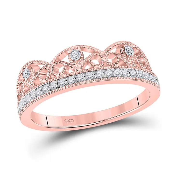 10k Rose Gold Round Diamond Band Ring 15 Cttw gndatlanta Rings