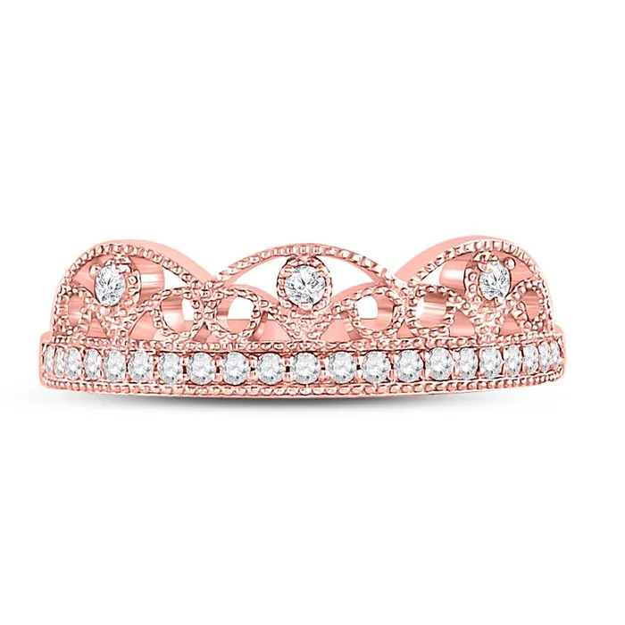10k Rose Gold Round Diamond Band Ring 15 Cttw gndatlanta Rings