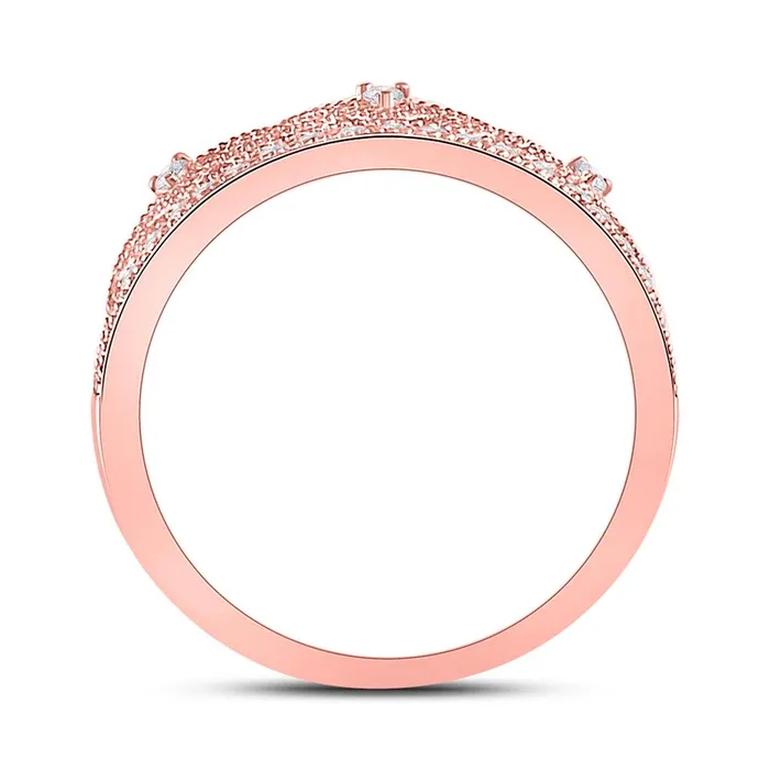 10k Rose Gold Round Diamond Band Ring 15 Cttw gndatlanta Rings