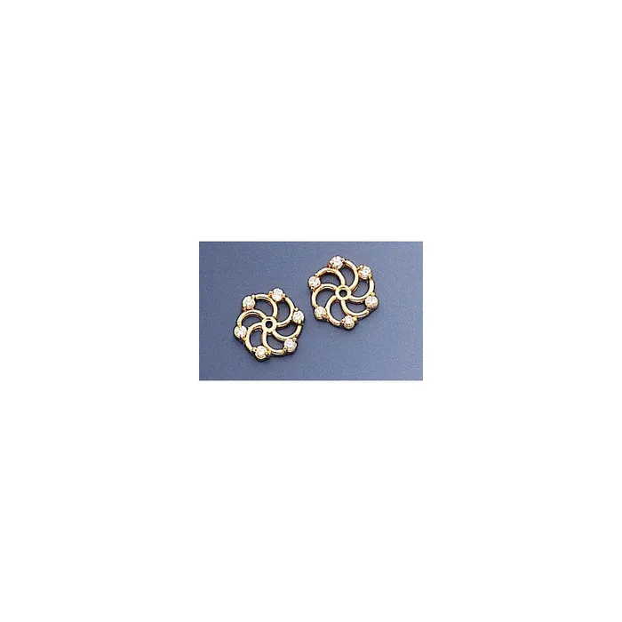 14k AAA Diamond Earring Jacket goldiaca Earrings