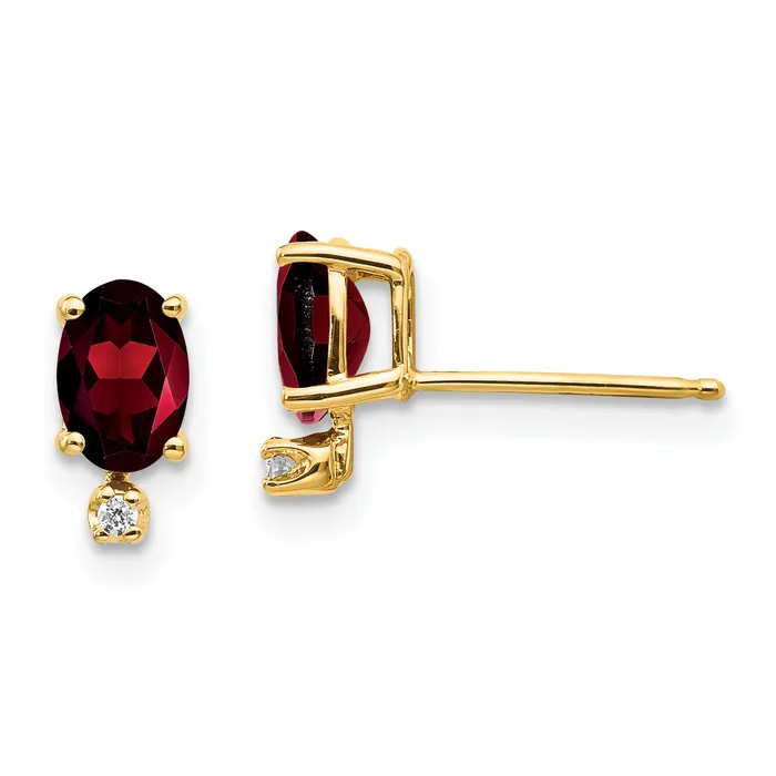 14k Diamond and GarnetDiamond Earring goldiaca Earrings