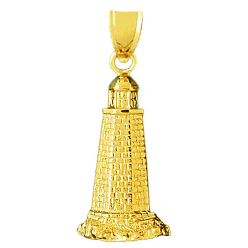 14K Gold 26MM Lighthouse Pendant Goldia PreStyled Sets