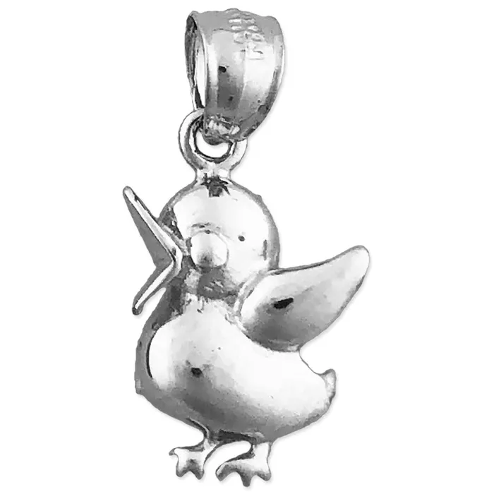 14K Gold Chirping Duck Charm Goldia Charm Necklaces