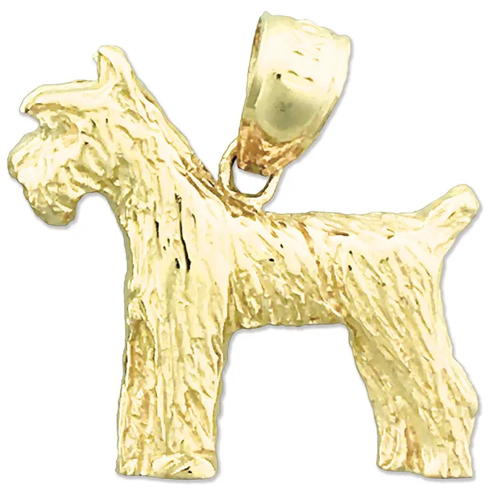 14K Gold German Schnauzer Charm Goldia Charm Necklaces