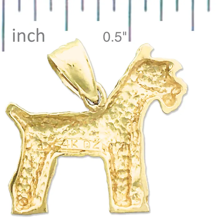 14K Gold German Schnauzer Charm Goldia Charm Necklaces