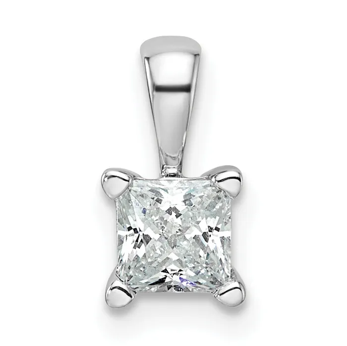 14k White Gold 12 Ct Lab Grown Diamond VSSI G 18 inch 4 Prong Pendant Necklace Goldia Necklaces 14k White Gold 12 Ct Lab Grown Diamond VSSI G 18 inch 4 Prong Pendant Necklace Goldia Necklaces