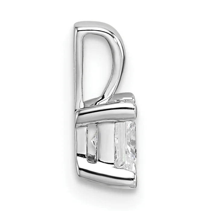 14k White Gold 12 Ct Lab Grown Diamond VSSI G 18 inch 4 Prong Pendant Necklace Goldia Necklaces