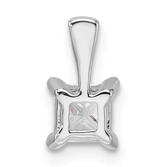 14k White Gold 12 Ct Lab Grown Diamond VSSI G 18 inch 4 Prong Pendant Necklace Goldia Necklaces