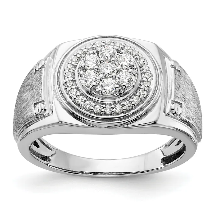 14k White Gold 12 Ct Lab Grown Diamond VSSI G Mens Ring Goldia Rings 14k White Gold 12 Ct Lab Grown Diamond VSSI G Mens Ring Goldia Rings