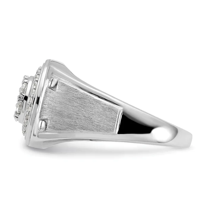 14k White Gold 12 Ct Lab Grown Diamond VSSI G Mens Ring Goldia Rings