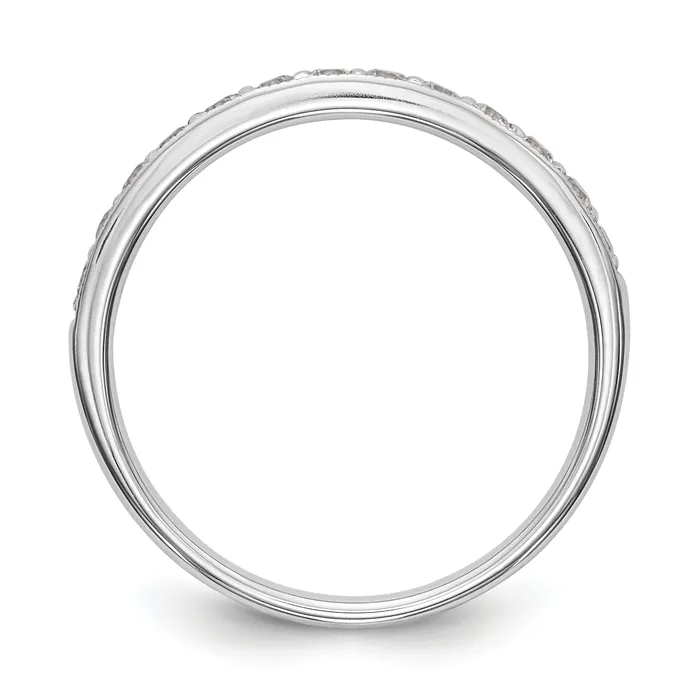 14k White Gold 13 Ct Lab Grown Diamond VSSI G Wedding Band Ring Goldia Rings