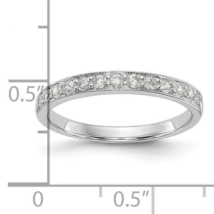 14k White Gold 13 Ct Lab Grown Diamond VSSI G Wedding Band Ring Goldia Rings