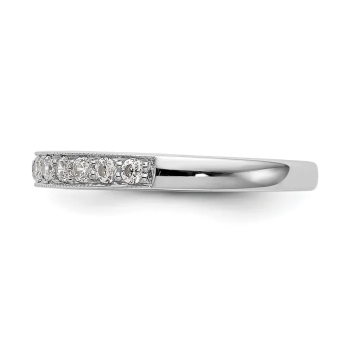 14k White Gold 13 Ct Lab Grown Diamond VSSI G Wedding Band Ring Goldia Rings