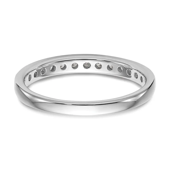 14k White Gold 13 Ct Lab Grown Diamond VSSI G Wedding Band Ring Goldia Rings