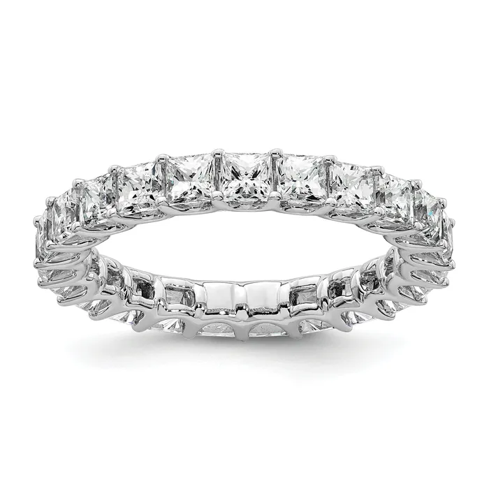 14k White Gold 14KW Princess Lab Grown Diamond VSSI G Eternity Band Ring Goldia Rings 14k White Gold 14KW Princess Lab Grown Diamond VSSI G Eternity Band Ring Goldia Rings