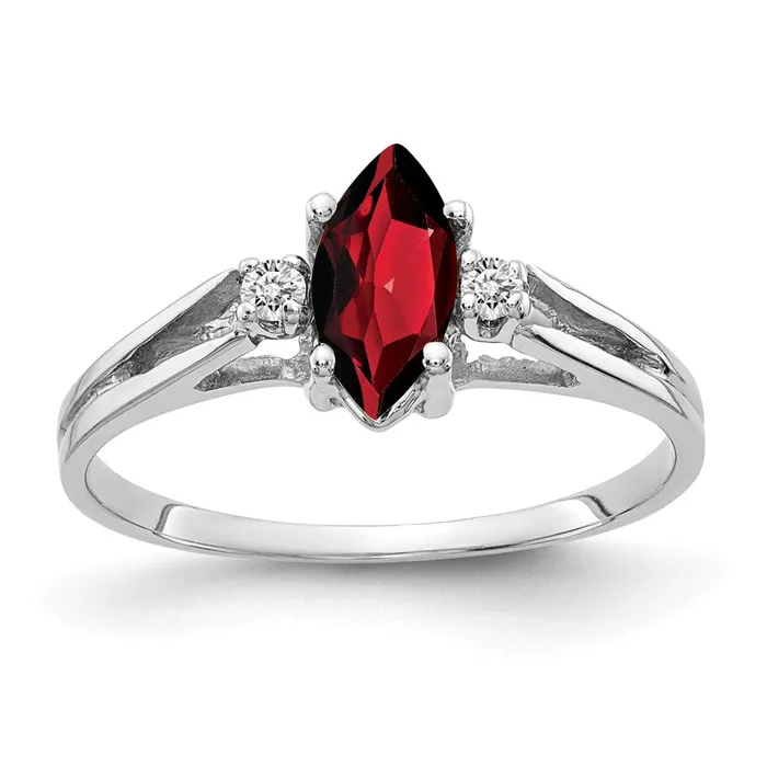 14k White Gold 8x4mm Marquise Garnet A Real Diamond ring Goldiacom Rings 14k White Gold 8x4mm Marquise Garnet A Real Diamond ring Goldiacom Rings