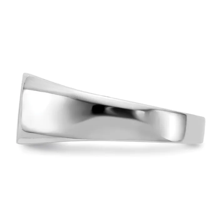 14K White Gold 90x100mm Open Back VS Real Diamond Signet Ring Goldiacom Rings